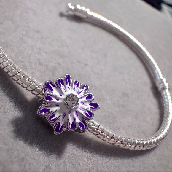 Purple‎ Flower Bead Charm fits PANDORA - Picture 8 of 11